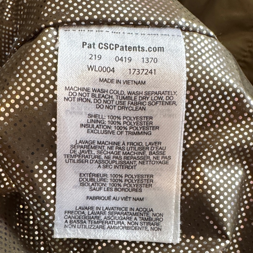 Columbia Olive Green Ladies Quilted Puffer Jacket Sz XL - Picture 5 of 7